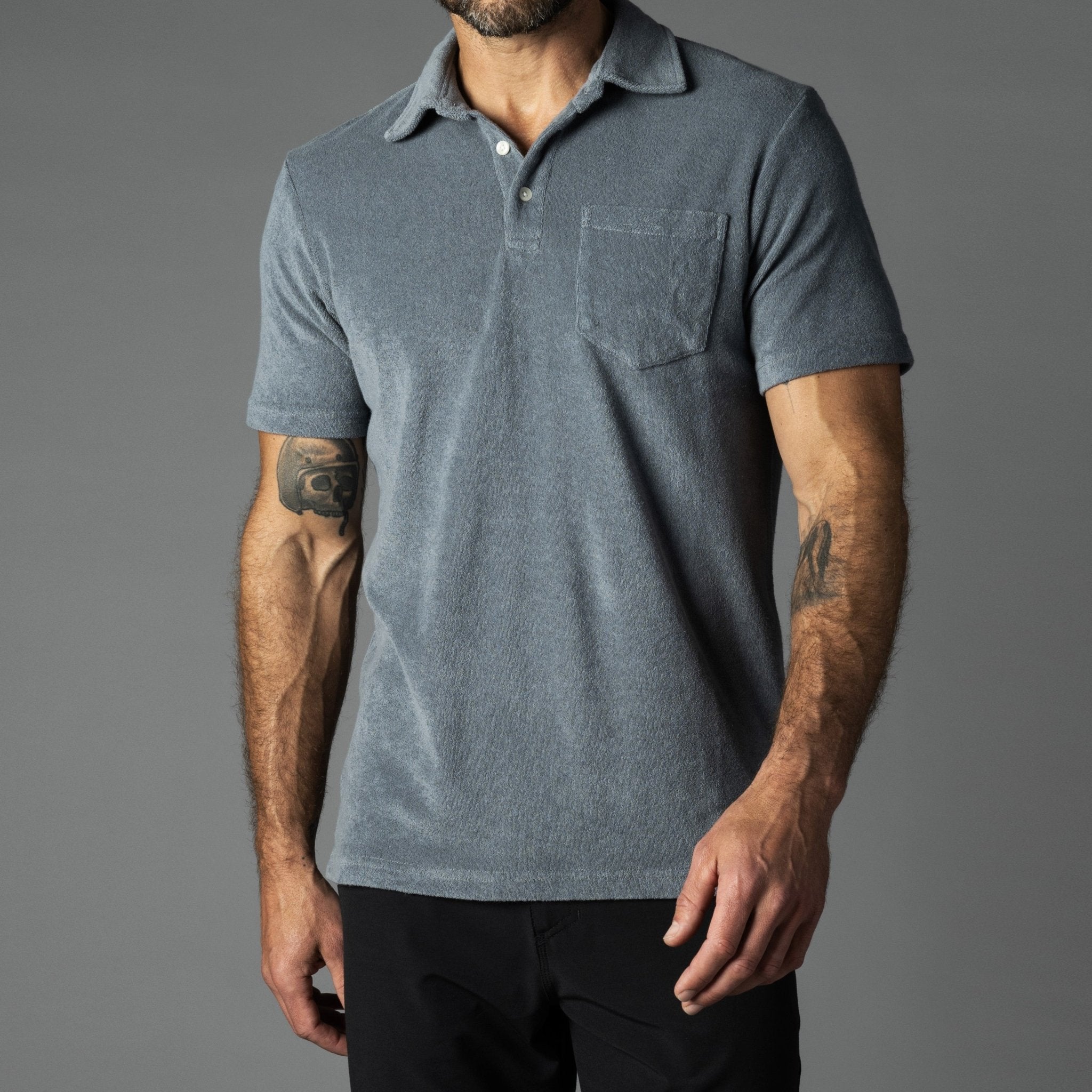 Men s Terry Cloth Polo Shirt by LAIRD