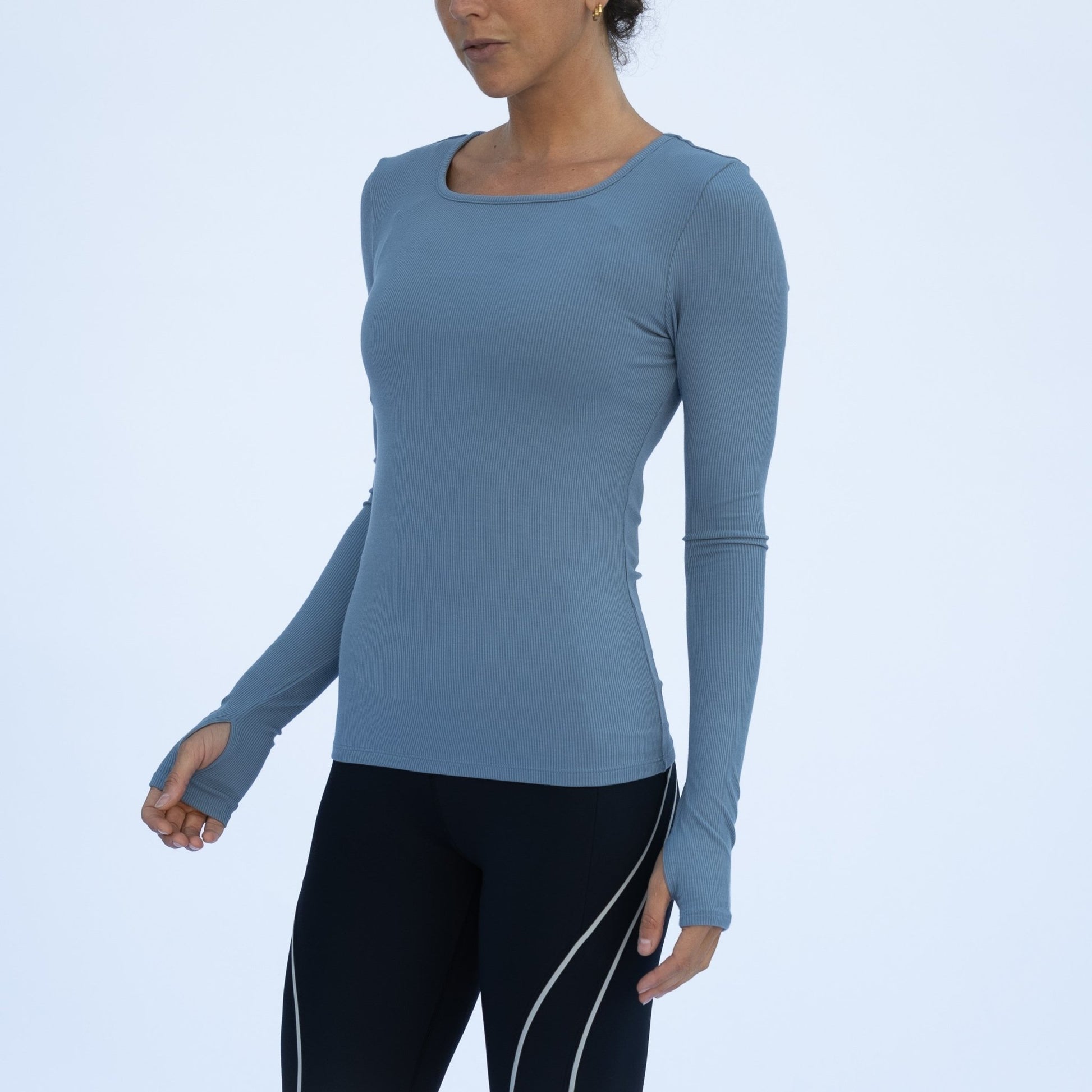 Women's Long Sleeve Keyhole Rib Top - Limited Edition - LAIRD