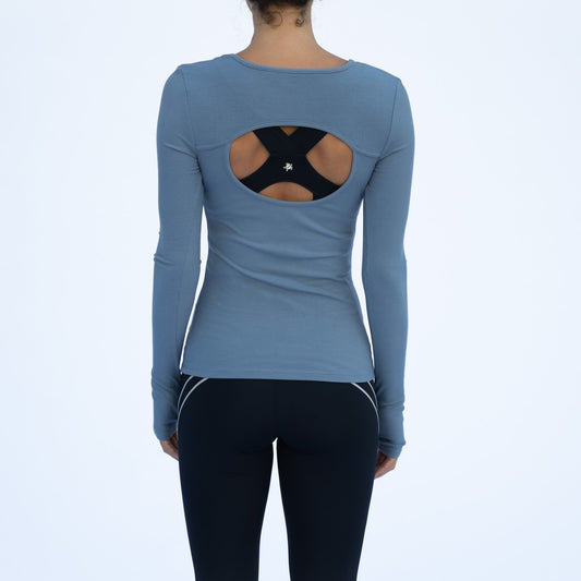 Women's Long Sleeve Keyhole Rib Top - Limited Edition - LAIRD