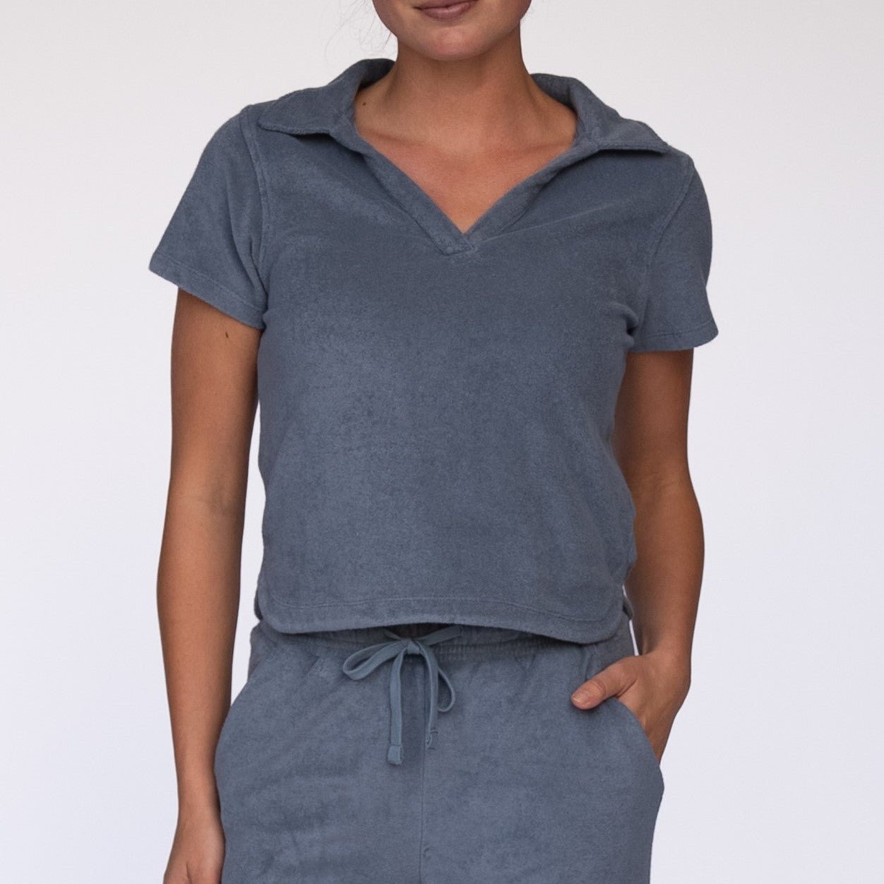 Women's Terry Polo Shirt - LAIRD